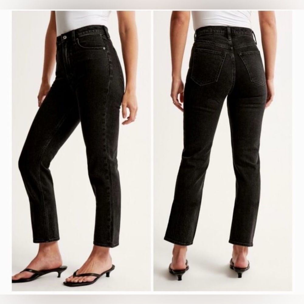 Abercrombie & Fitch Black Straight Leg Women's Jeans